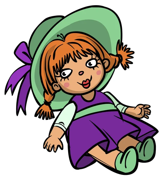 Komik vektör karikatür Derma bebek. Vektör çizim