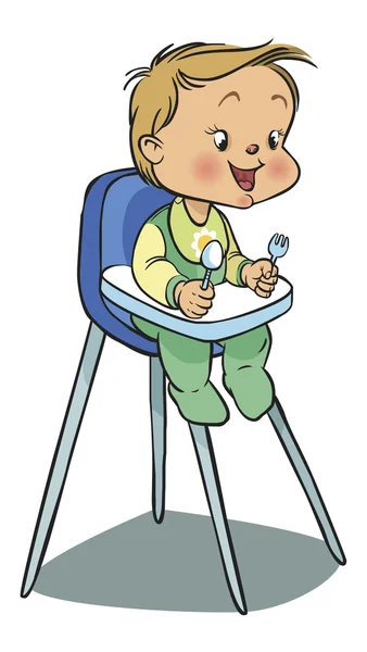 Divertente vettore cartone animato colorata bambino. Illustrazione vettoriale — Vettoriale Stock