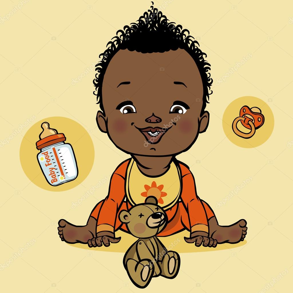 Bebe Noir Souriant Vector Images Vectorielles Bebe Noir Souriant Vector Vecteurs Libres De Droits Depositphotos