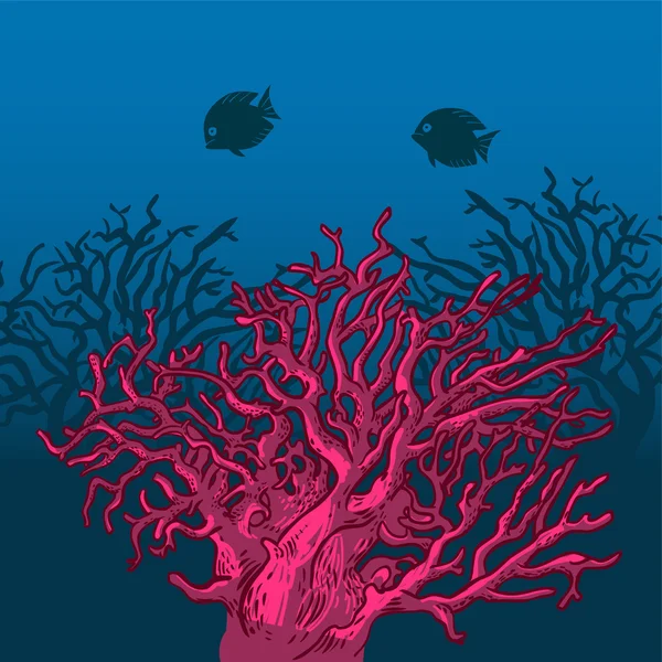 Coral. Ilustración vectorial — Vector de stock