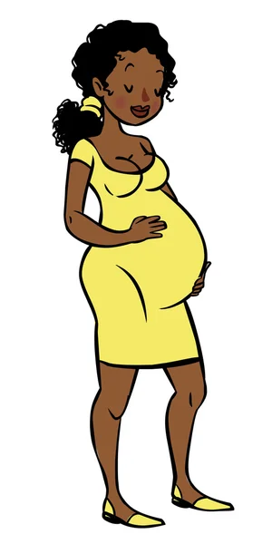 Funny vector cartoon Pregnant woman — Stock Vector #70018523