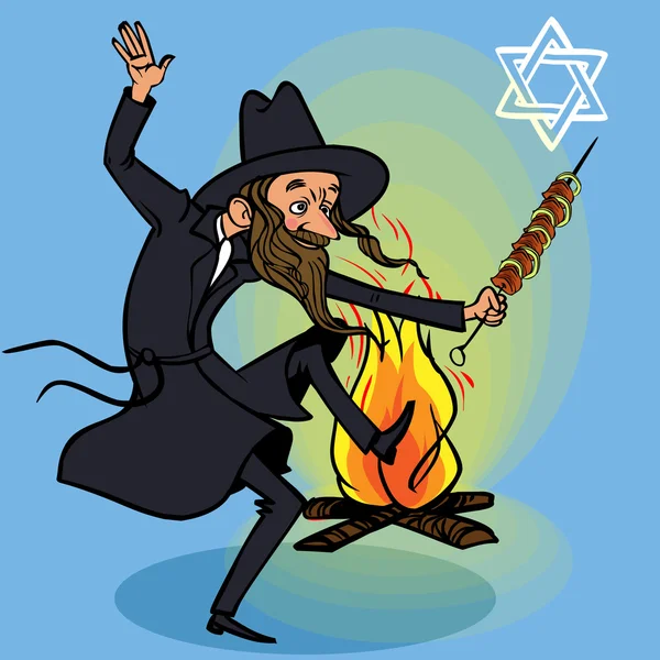 Feliz Lag Baomer. Cartão de férias judaico. vetor — Vetor de Stock