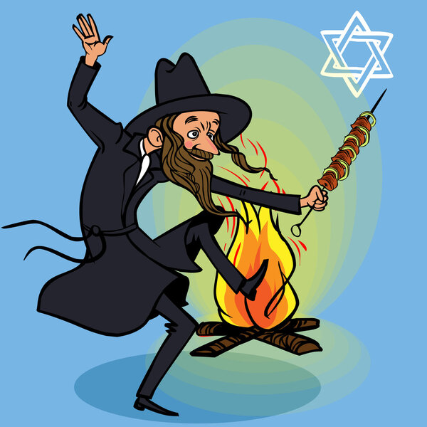 Happy Lag Baomer. Jewish holiday card. vector