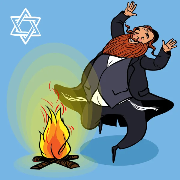 Boldog Lag Baomer. Zsidó ünnep kártya. vektor — Stock Vector