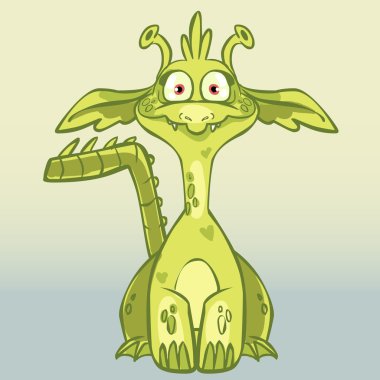 vektörel sevimli canavar