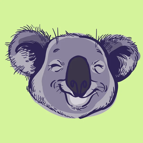 Illustration dessinée à la main de koala mignon. vecteur — Image vectorielle