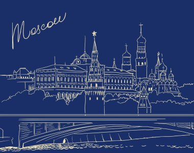 Vector illustration of Moscow.