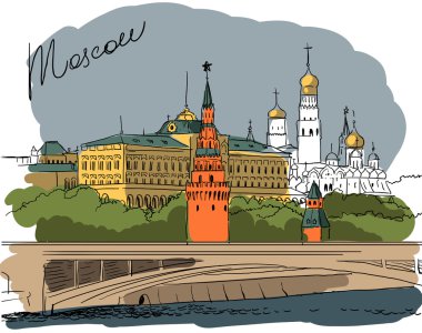 Moskova vektör çizim.