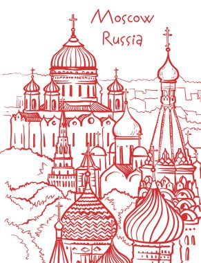 Vector illustration of Moscow. clipart