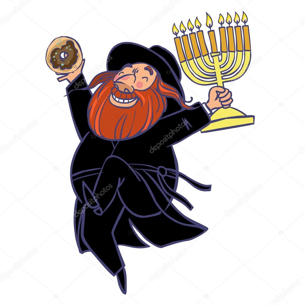 hasid dancing with donuts