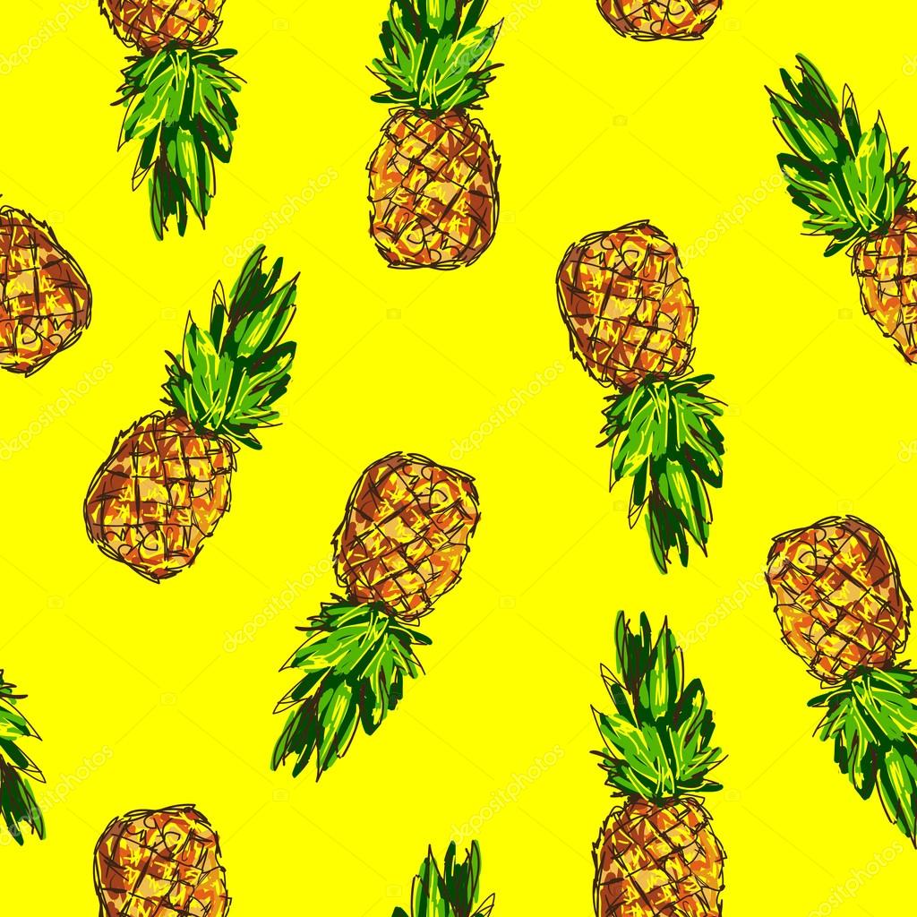 Pineapple Tropical Seamless Background Vector Image By C Alsoush Vector Stock Pineapple Tropical Seamless Background Vector Image By C Alsoush Vector Stock