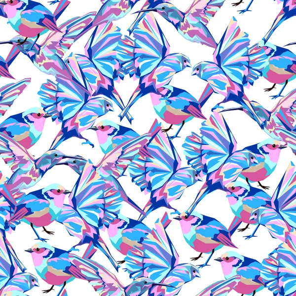 Birds print textile — Stock Illustration Birds print textile Stock Vector