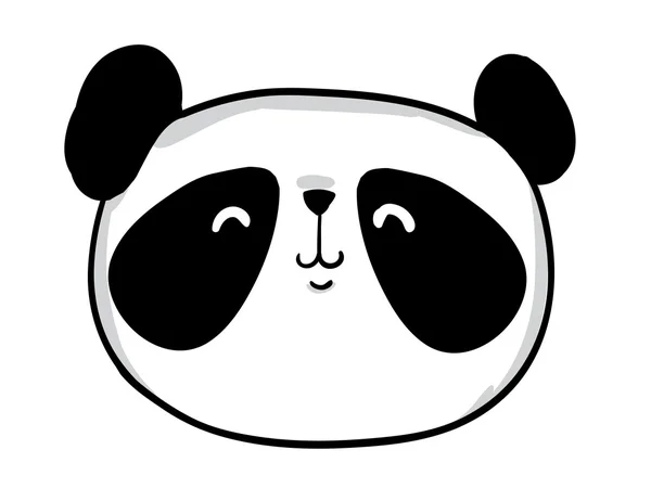 Panda kepala bayi Stok Vektor Bebas Royalti