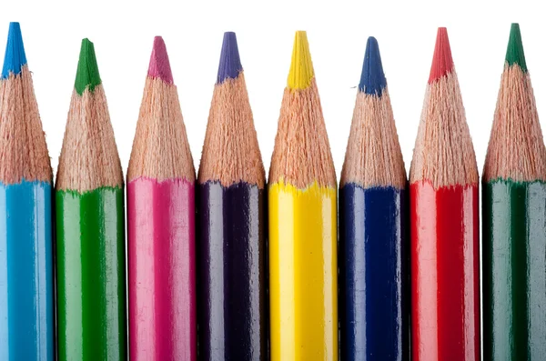 Gros plan des crayons multicolores — Photo