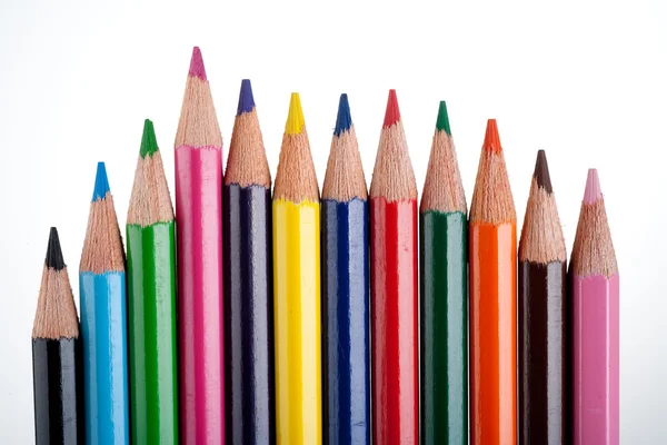 Gros plan des crayons multicolores — Photo