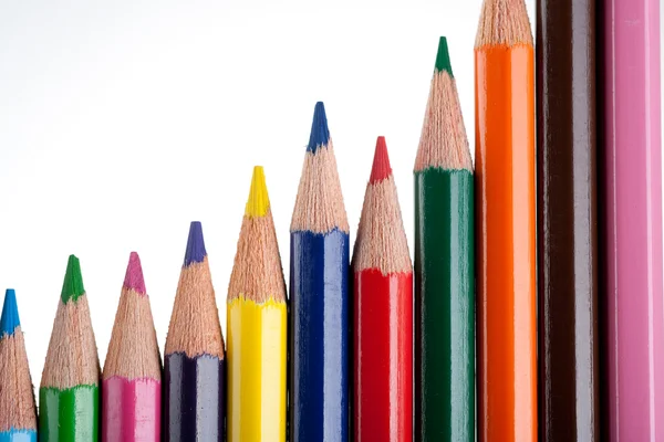 Close-up de lápis multicoloridos — Fotografia de Stock