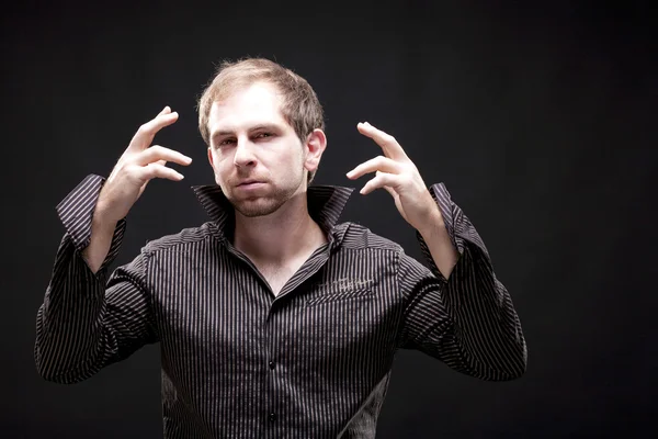 Portrait of a gesticulating man — Stock Photo, Image