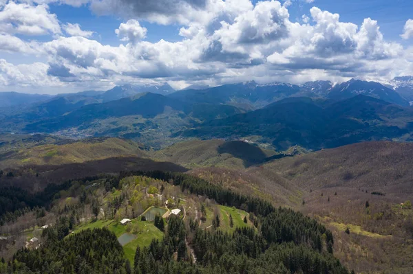 Luftaufnahme Des Orecchiella Parks Der Toskana Garfagnana — Stockfoto