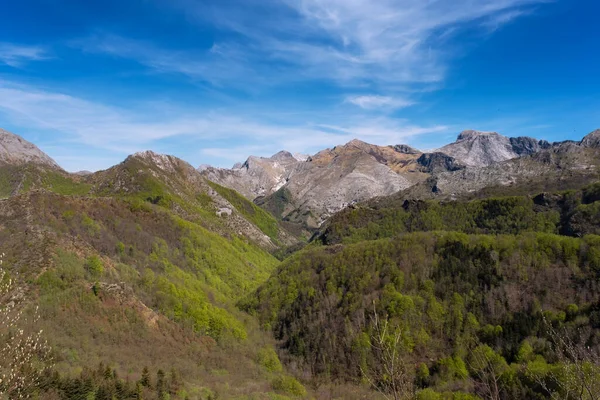 Überblick Über Einige Gipfel Der Apuanischen Alpen Der Toskana — Stockfoto