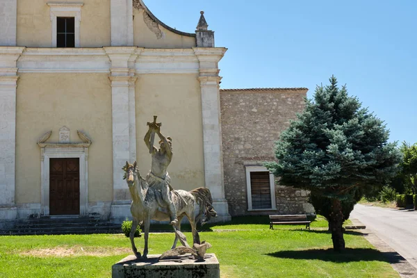 Estatua San Demetrio Pueblo San Demetrio Vestini Abruzzo —  Fotos de Stock