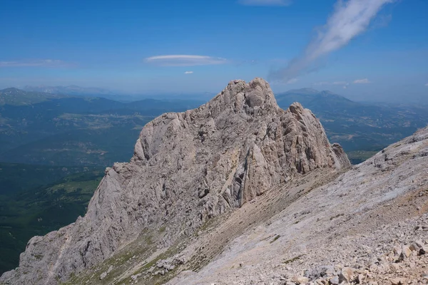 Tapa Del Cuerno Pequeña Gran Piedra Italia Abruzzo —  Fotos de Stock