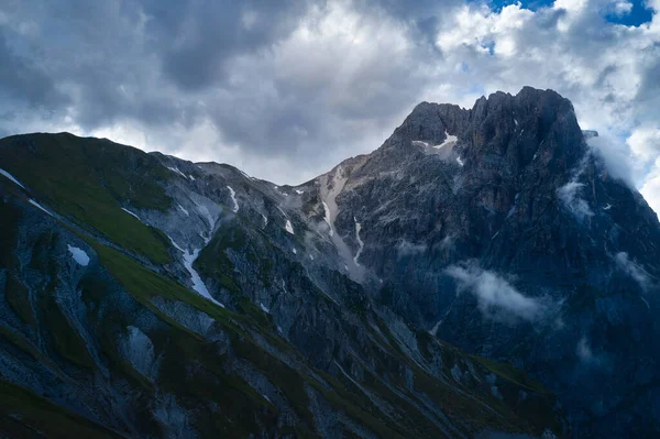 Αεροφωτογραφία Του Μεγάλου Κέρας Του Ορεινού Συγκροτήματος Του Gran Sasso — Φωτογραφία Αρχείου