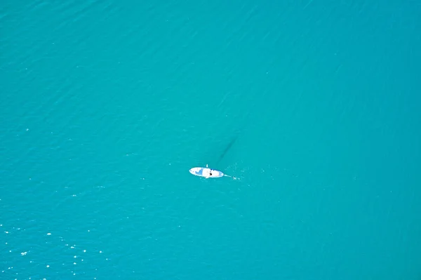 Vista Aérea Barco Lago Nemi — Foto de Stock