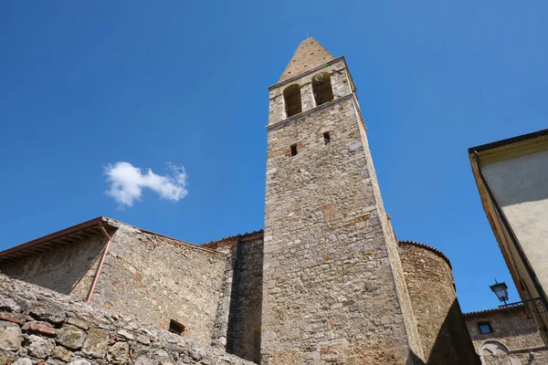 Campanario Iglesia San Giovanni Battista Pueblo Magliano Toscana Toscana —  Fotos de Stock
