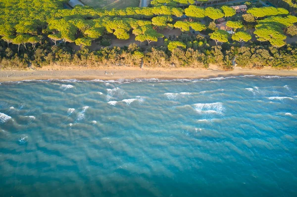 Aerial View Marine Coast Albinia Tuscany — Stock Photo, Image