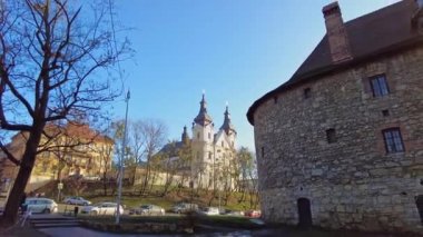 Lviv şehri. Ukrayna. Eski Avrupa şehir merkezi