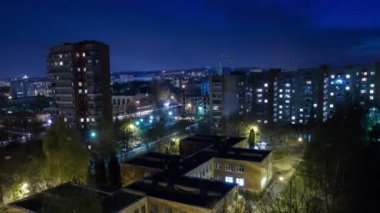 gece şehir timelapse