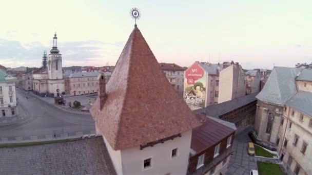 Lviv  - Aerial View — Stock Video