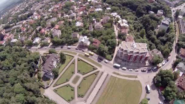 Lviv - Utsikt fra luften – stockvideo
