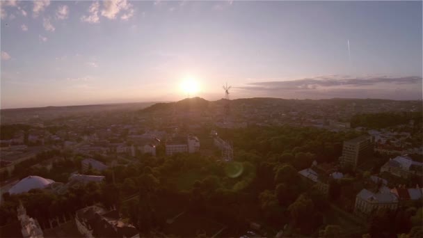Lviv  - Aerial View — Stock Video