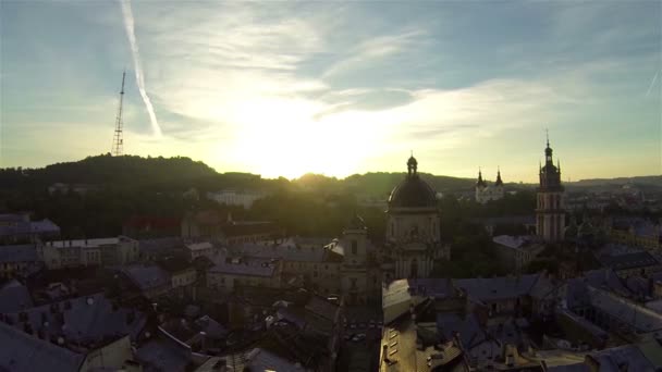 Lviv  - Aerial View — Stock Video