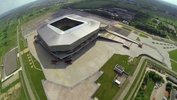 Stadium Arena - Lviv  - Aerial View — Stock Video