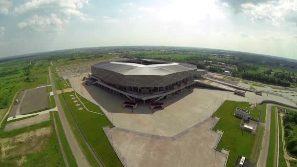 Stadium Arena - Lviv - Flygfoto — Stockvideo