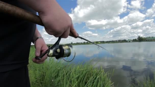 Fishing coil — Stock Video