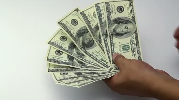 Доллары — стоковое видео