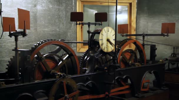 Hall town clock mechanism — Stock Video