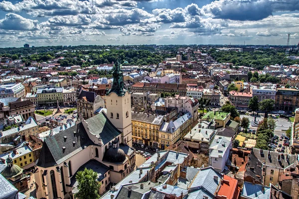 Lviv  - Aerial View — Stock Photo, Image