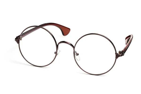Vintage Unisex Sonnenbrille Mit Metallgestell Auf Weißem Hintergrund Eine Halbe — Stockfoto