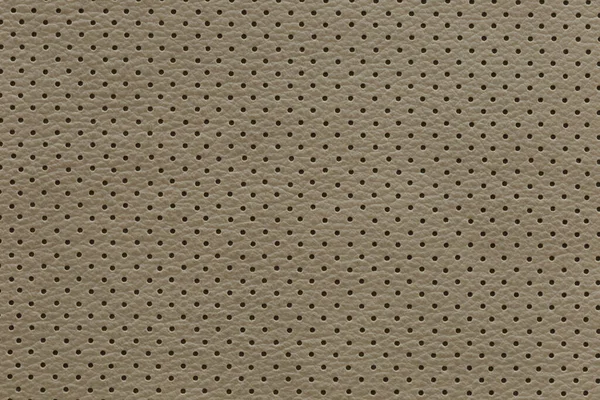 Textura Olivo Cuero Artificial Perforado Con Patrón Geométrico Para Fondo — Foto de Stock