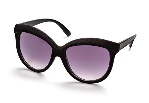Stilvolle Sonnenbrille Für Frauen Mit Schwarzem Samt Besetztem Rahmen Blick — Stockfoto
