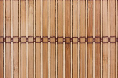 Koyu iplikli bej bambu hasırı. Arkaplan ve tasarım için doku.