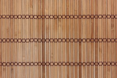 Koyu iplikli bej bambu hasırı. Arkaplan ve tasarım için doku.