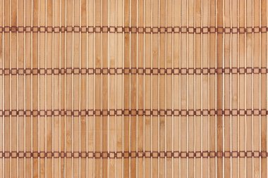 Koyu iplikli bej bambu hasırı. Arkaplan ve tasarım için doku.