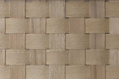 Kesik şeritlerden örülmüş kül kaplaması. Yakın plan..