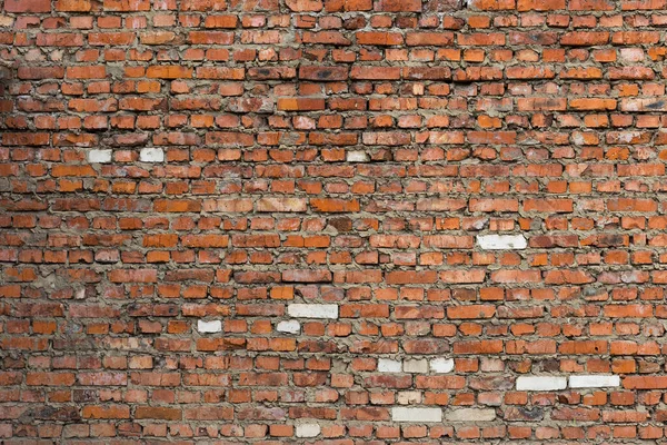 Поверхня Старої Стіни Має Грубу Червону Цеглу Сирими Швами Текстура — стокове фото