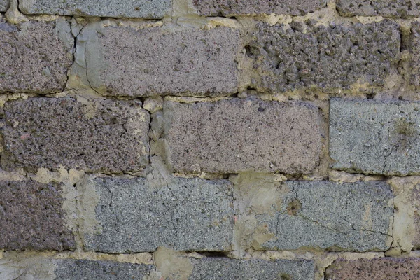 Стара Стіна Керамічних Блоків Крупним Планом Текстура Гранж — стокове фото